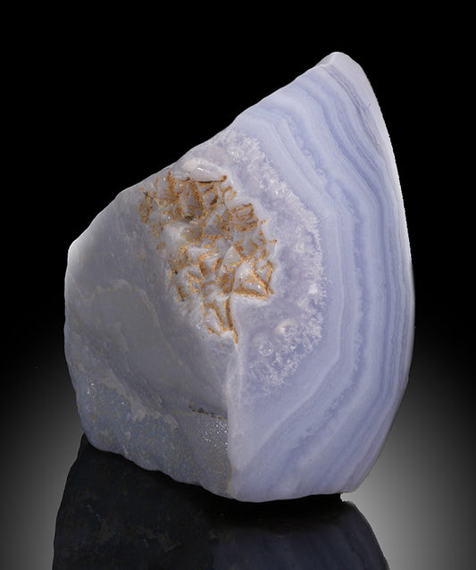 Partial Polished Blue Lace Agate