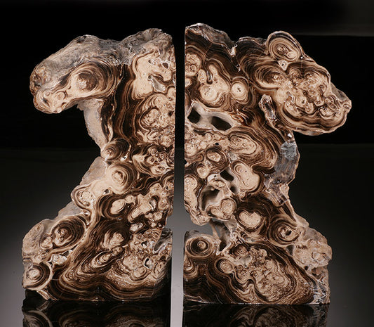 Chocolate Calcite Bookends, Pakistan