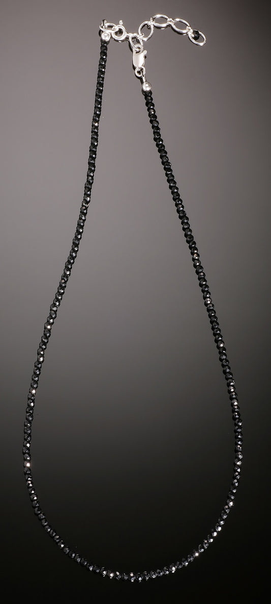 Black Tourmaline Micro-Bead Necklace