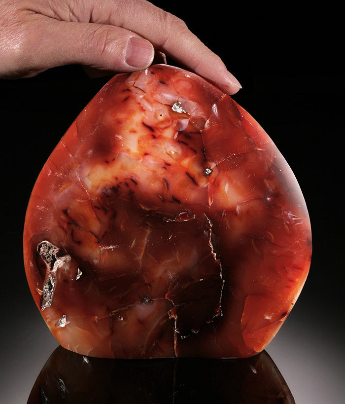 6-1/2" Base-Cut Carnelian