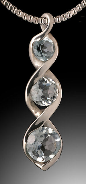 Gemstone "Twist" Pendant with Chain