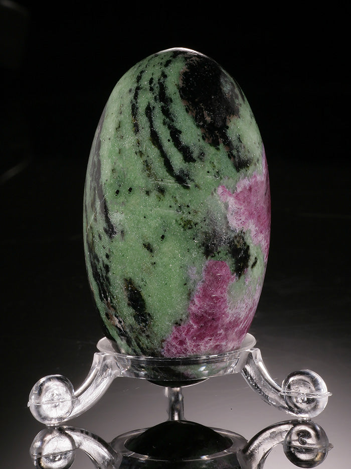 Ruby / Zoisite Lingam (with stand)