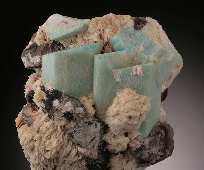 Amazonite w/ Smokey Quartz