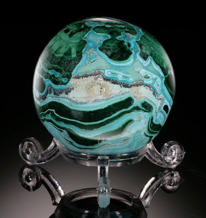 Chrysocolla/Malachite Sphere (with stand)