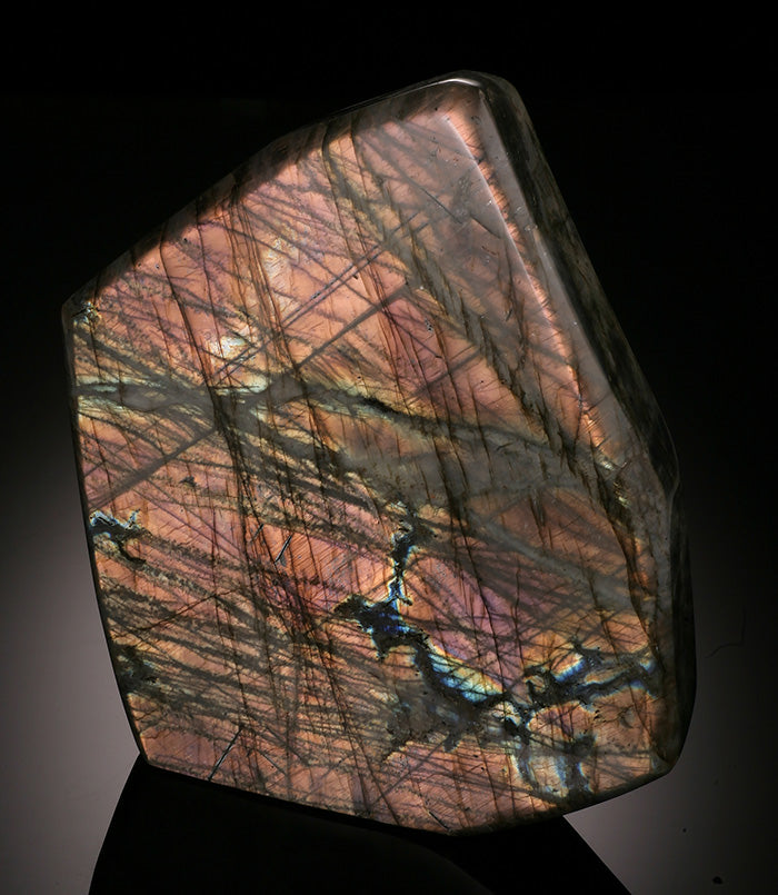 11" Base Cut Labradorite (Pink Flash)