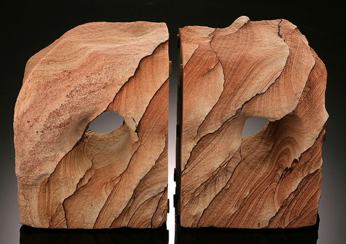 8" Utah Sandstone Cavern Bookends