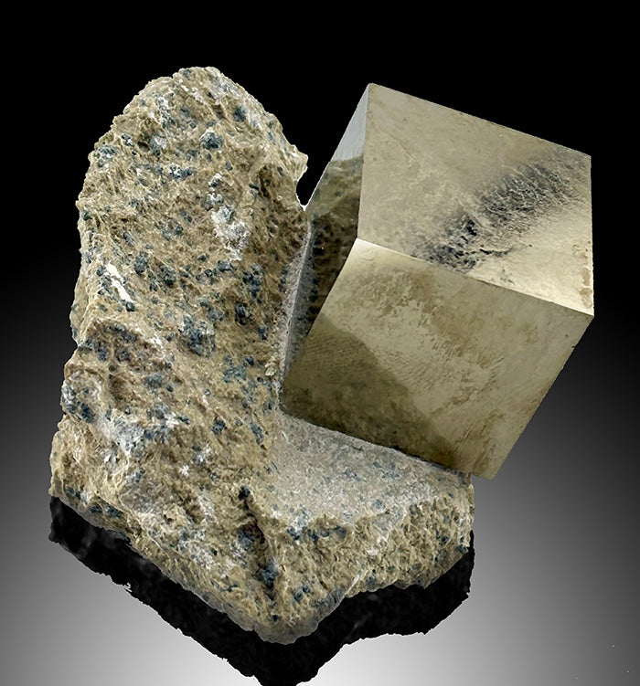 Pyrite Cube in Matrix (Spain)