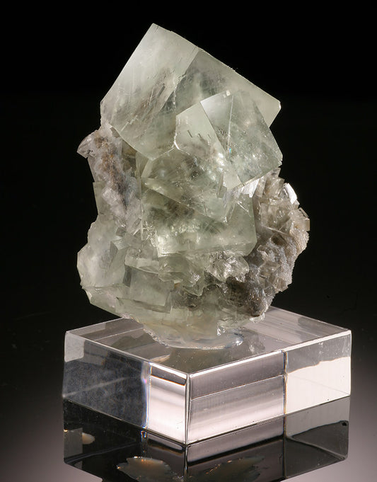 Fluorite on Quartz, Mongolia