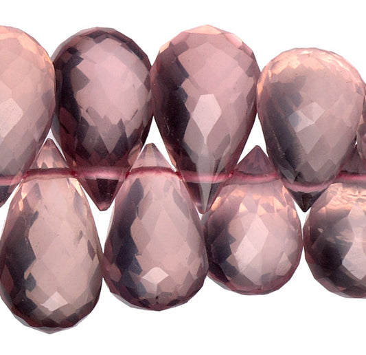 Rose Quartz Gemstone Briollette Beads