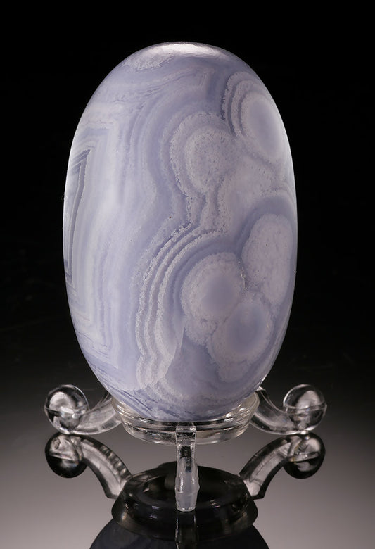 Blue Lace Agate Shiva (with stand)