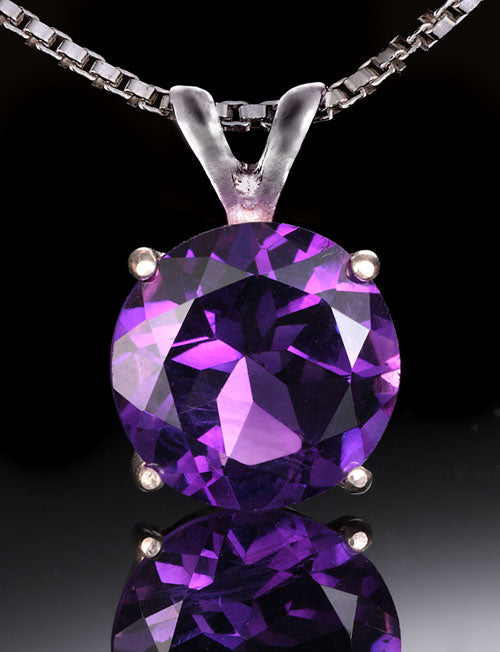 10mm Amethyst Gemstone Pendant