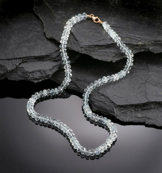 Aquamarine Bead Necklace