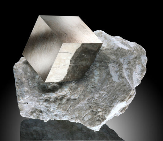 Small Pyrite Cube in Matrix