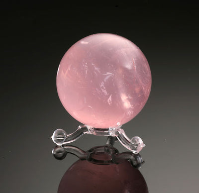 1" Rose Quartz Sphere w/ Stand