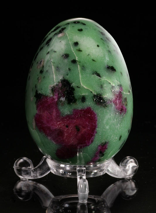 Ruby / Zoisite Egg (with stand)