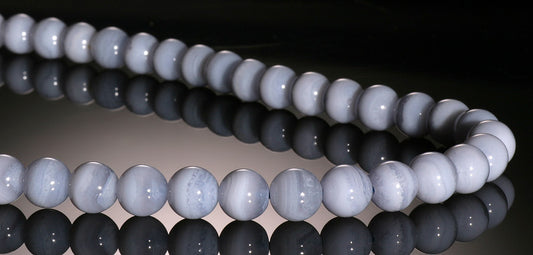 8mm Blue Lace Agate Bead Strand