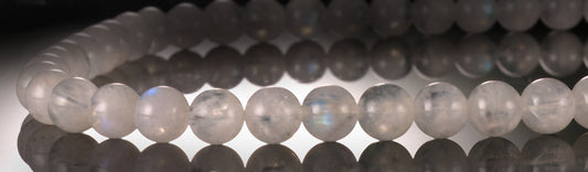 6mm Round Rainbow Moonstone Bead Strand
