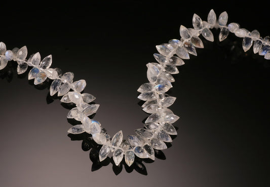 Rainbow Moonstone Marquise Briolette Beads