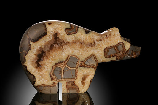 7-1/4" Septarian Bear Carving