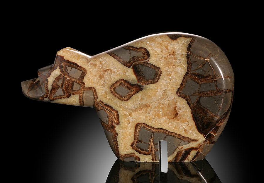 7-1/4" Septarian Bear Carving