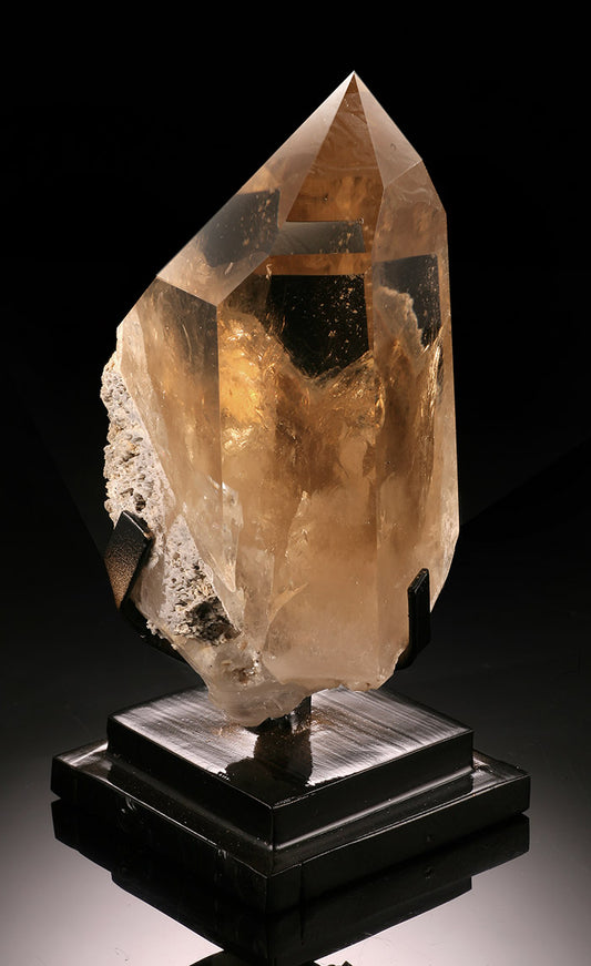 Natural Citrine Point in Stand