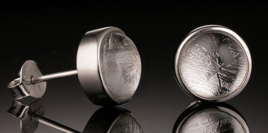 Meteorite Stud Earrings from Sweden