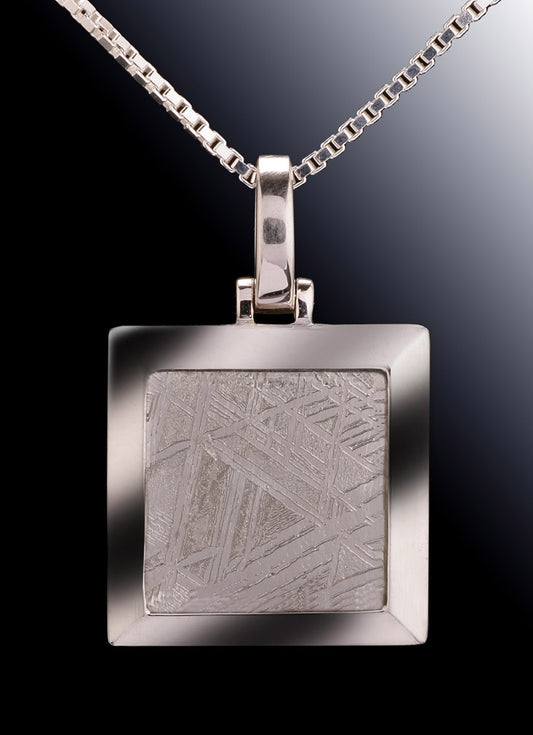 Square Meteorite Pendant from Sweden