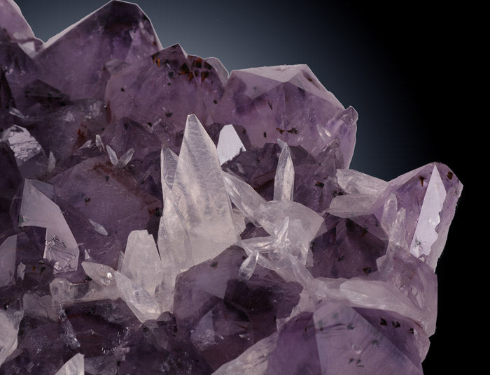(3) Brazilian Amethyst with Calcite crystallization