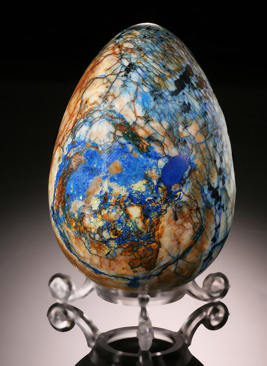 Azurite Egg, Russia (with stand)