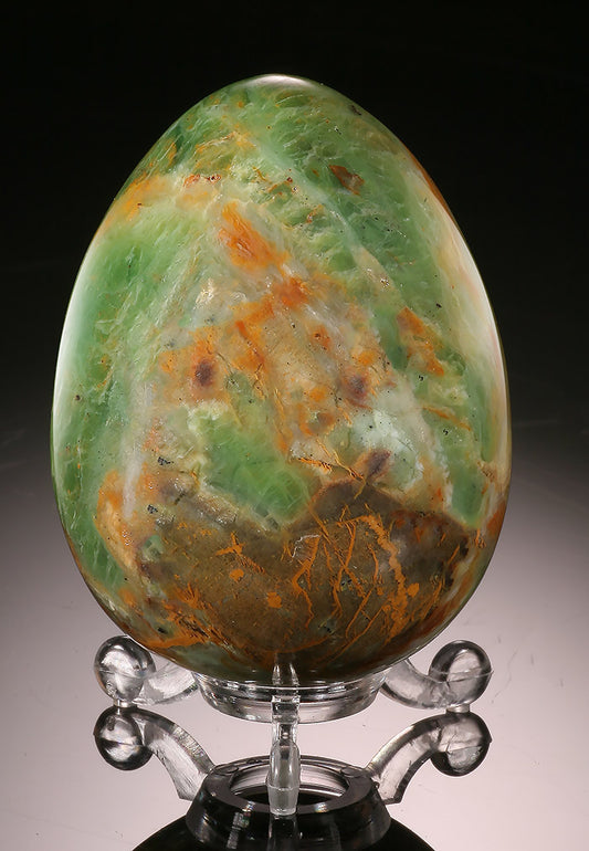 Green Opal Egg, Kazakhstan (with stand)