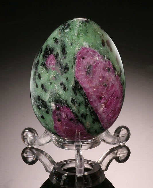 Ruby / Zoisite Egg (with stand)
