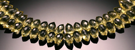 Lemon Quartz Pointed Briolettes