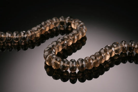 Smokey Quartz Facetted Roundelles