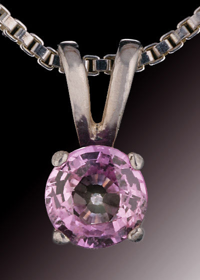 5mm Pink Sapphire Pendant