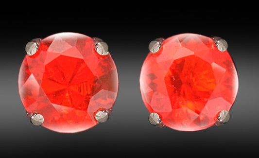 4mm Mexican Fire Opal Studs