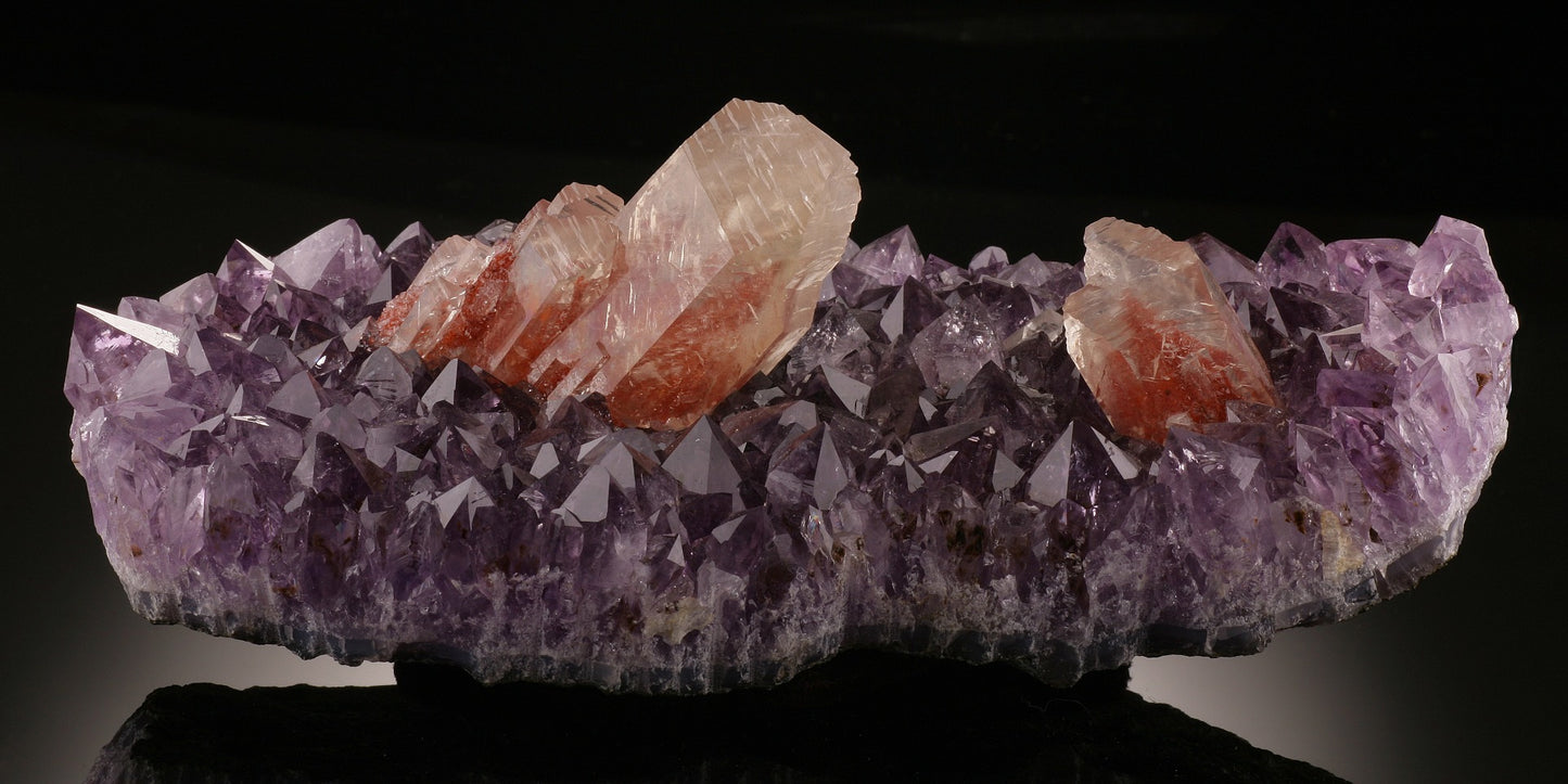Amethyst with Calcite