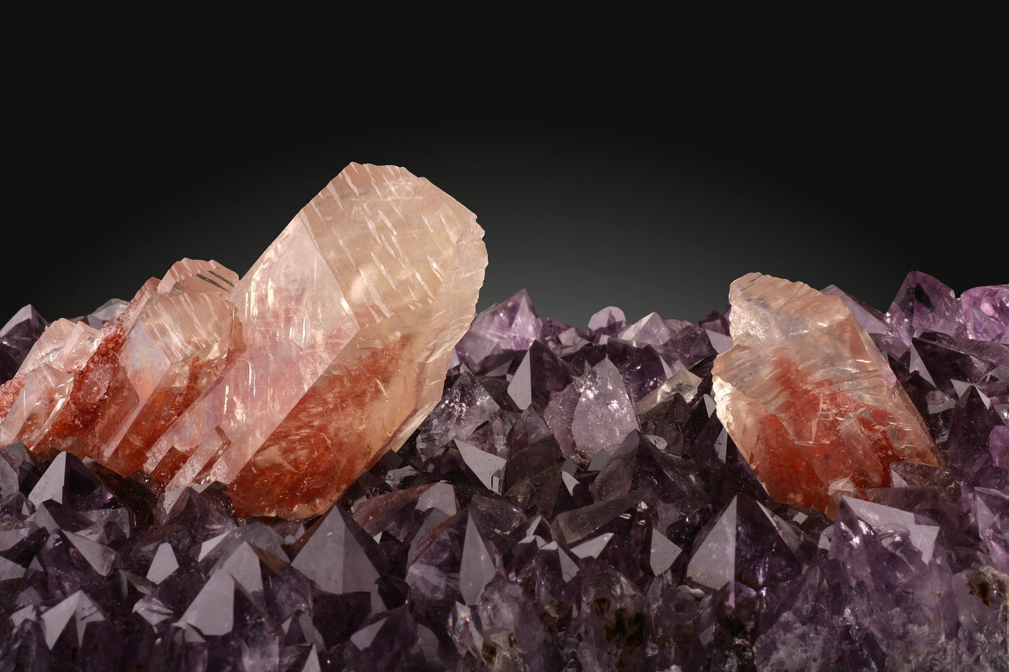 Amethyst with Calcite