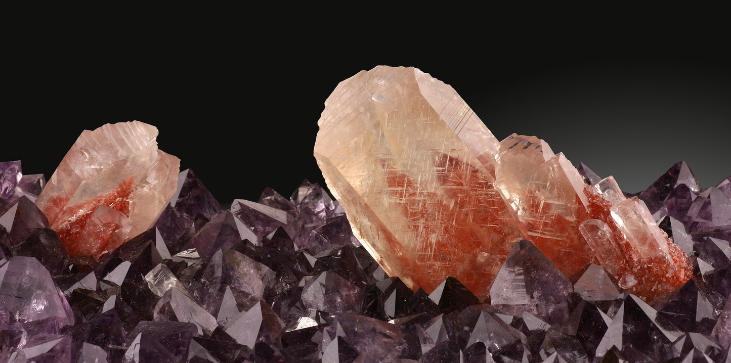 Amethyst with Calcite