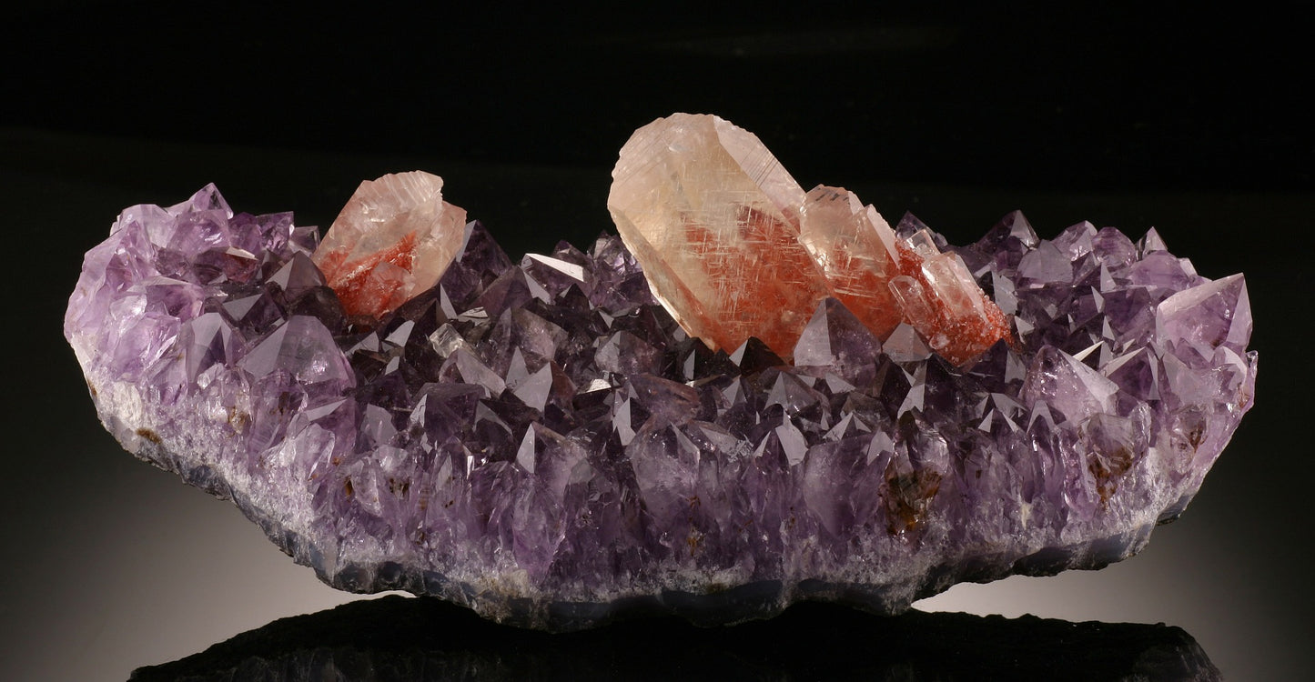 Amethyst with Calcite