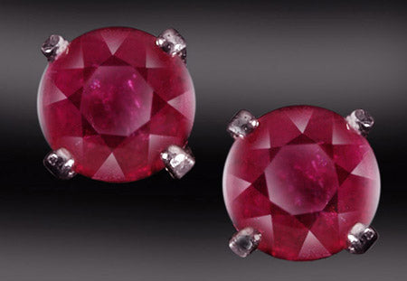 4mm Ruby Stud Earrings