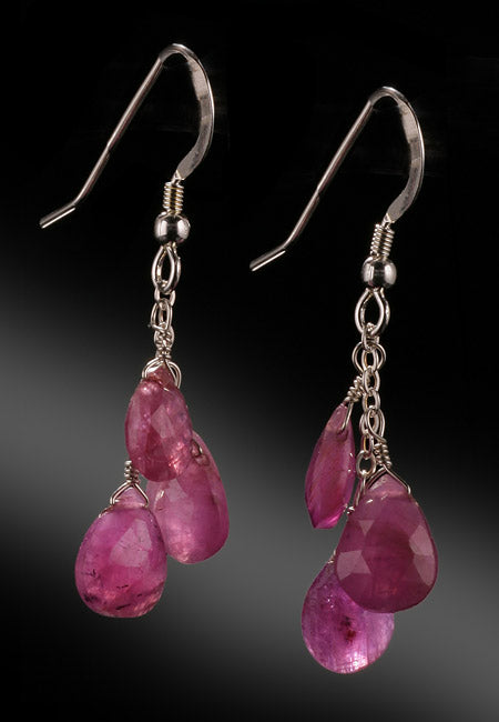 Ruby 3-Drop Earrings