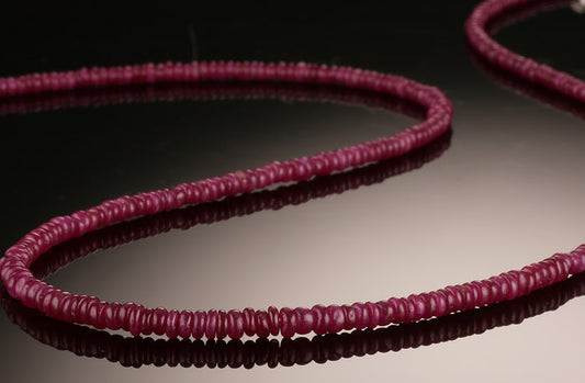 Ruby Roundelle Bead Necklace