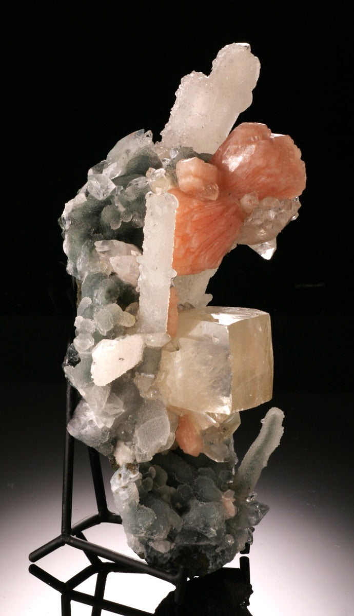 Apophyllite / Stilbite / Calcite (with stand)