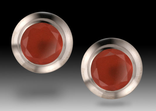Carnelian Stud Earrings