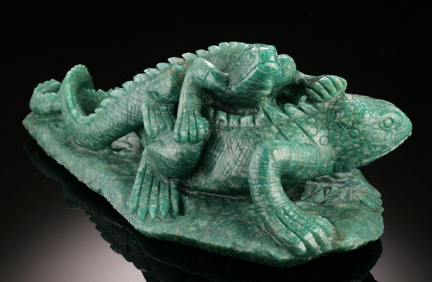 Amazonite Lizards- Gem Carving