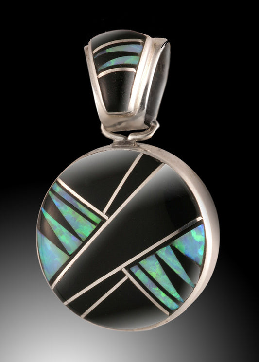 S. Martinez Navajo Inlay Pendant