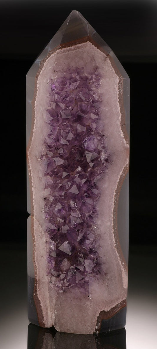 Amethyst Geode Carved Point