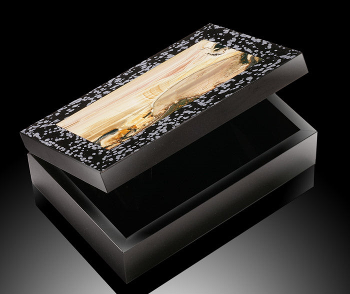 Picture Jasper / Snowflake Obsidian Gem Box
