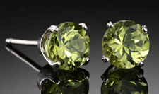 Peridot Stud Earrings 6mm