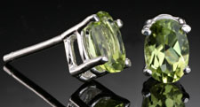 6x4mm Peridot Stud Earrings